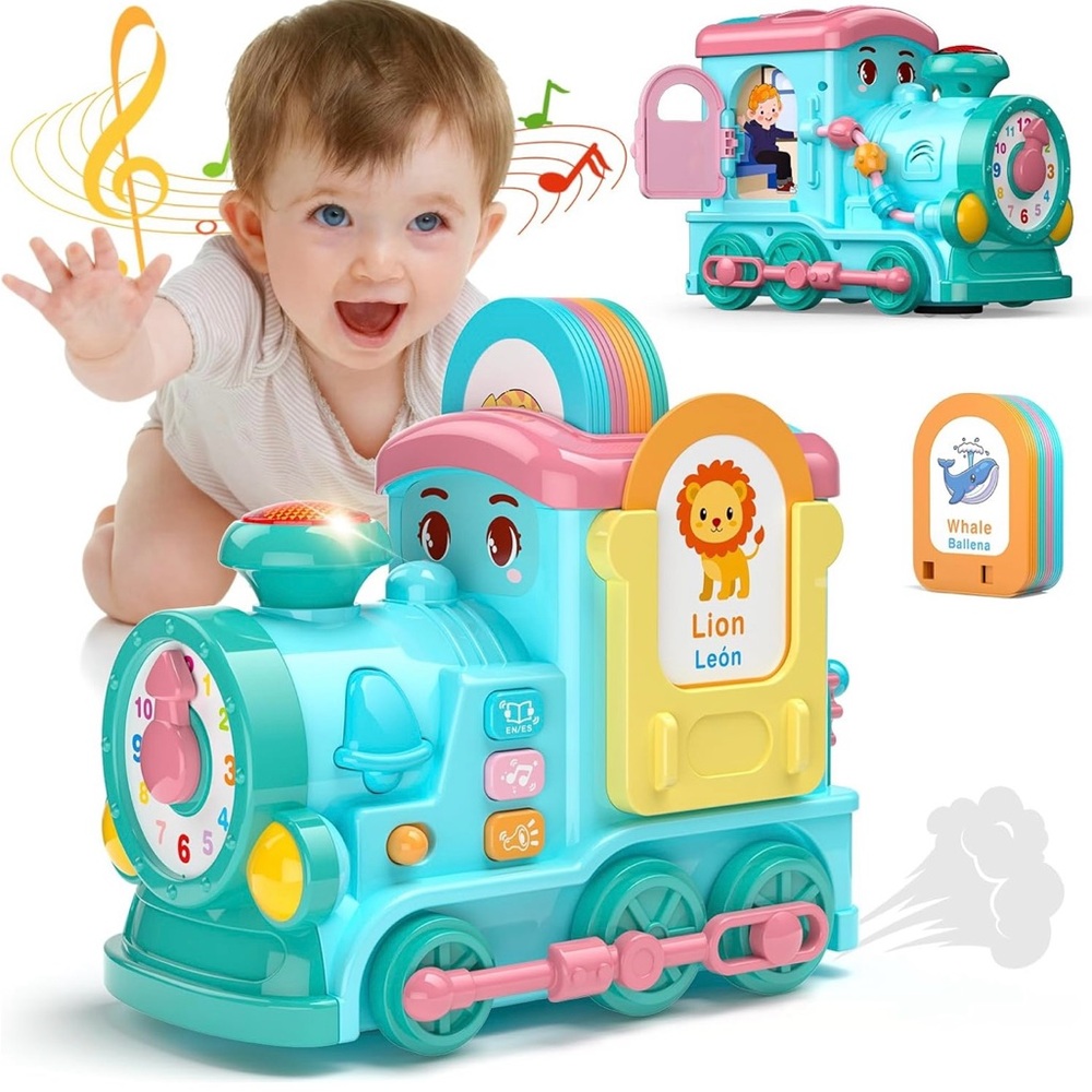Baby Musical Toy Train Blue Brand New